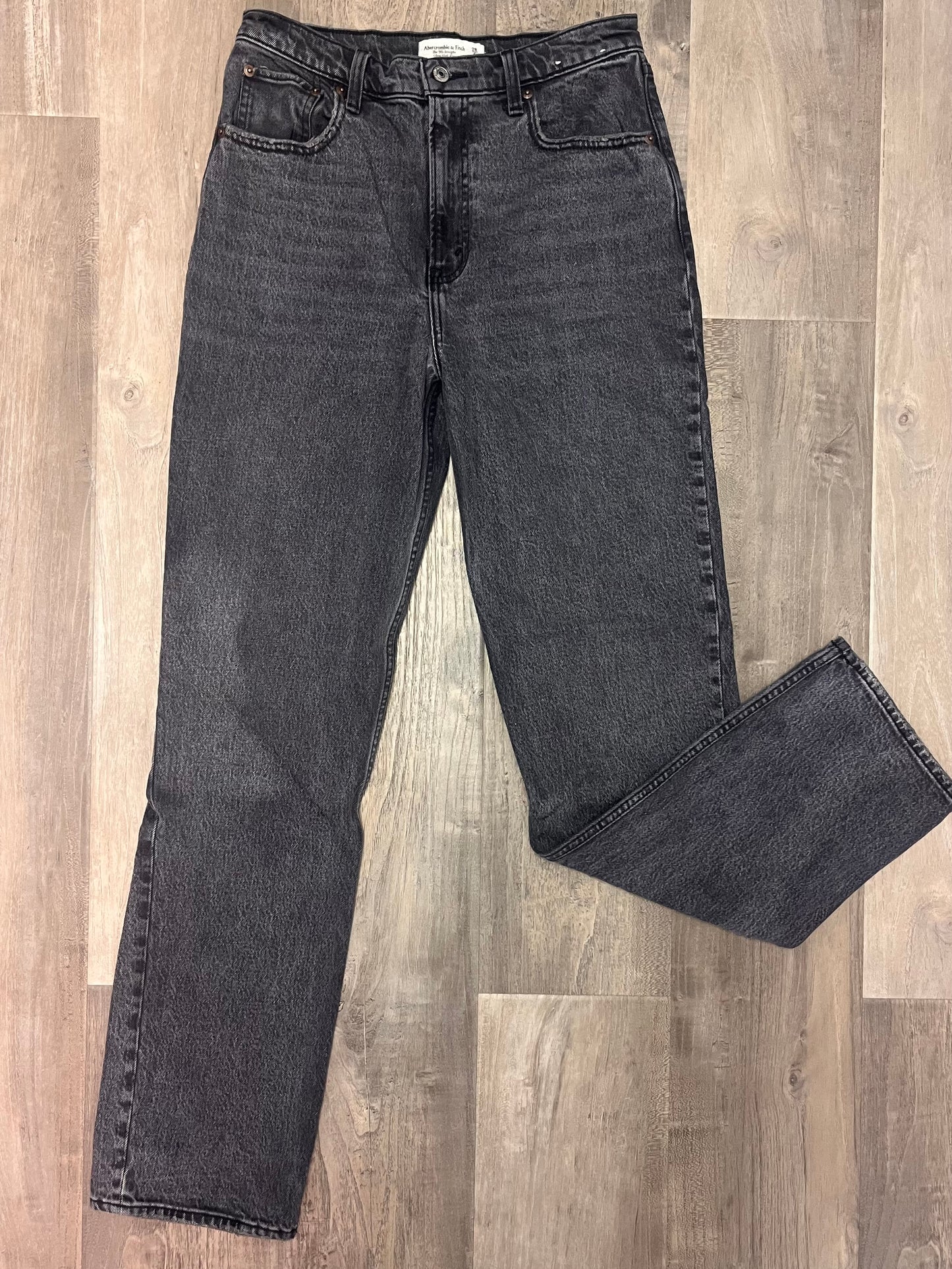 Abercrombie Black Denim-Size 6 Long