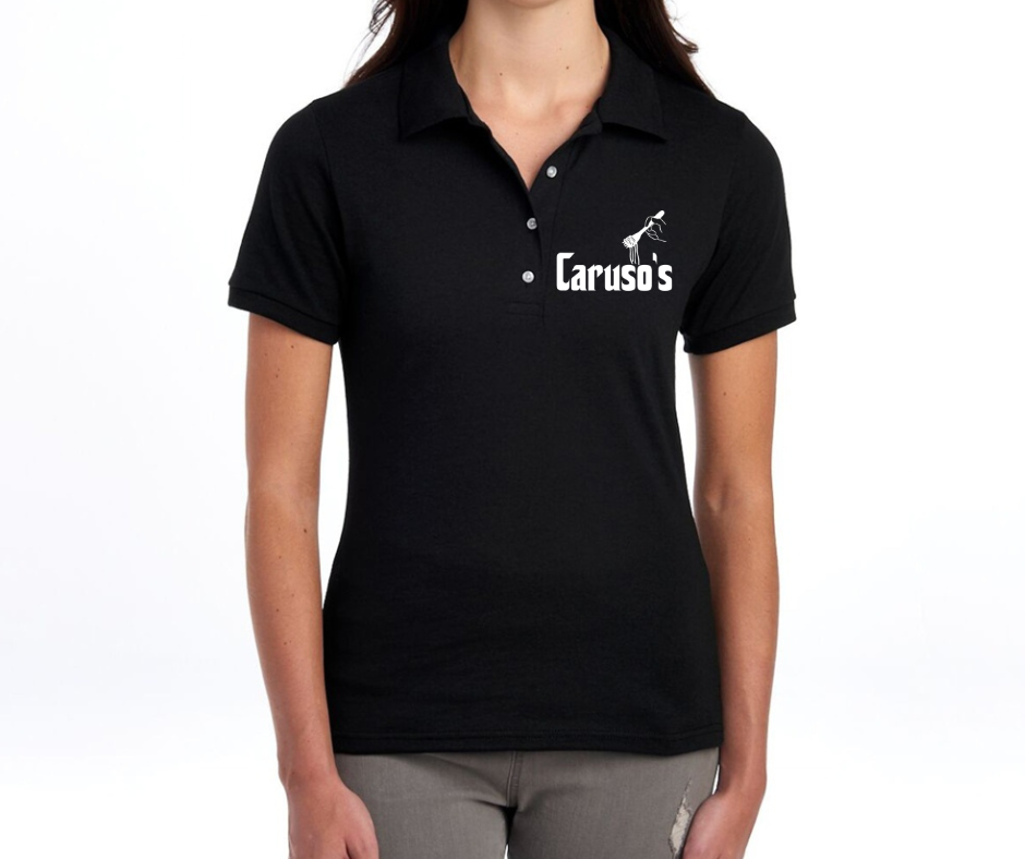 Caruso's Godfather Logo Ladies Polo