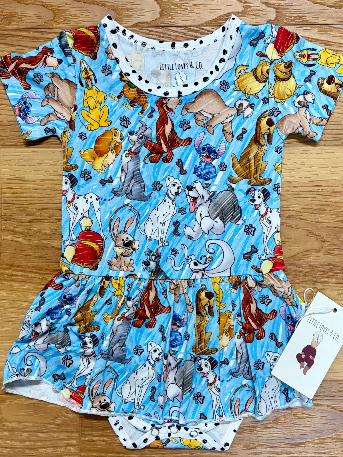 Dogs Bamboo Dress-Size 3/6 months-NEW
