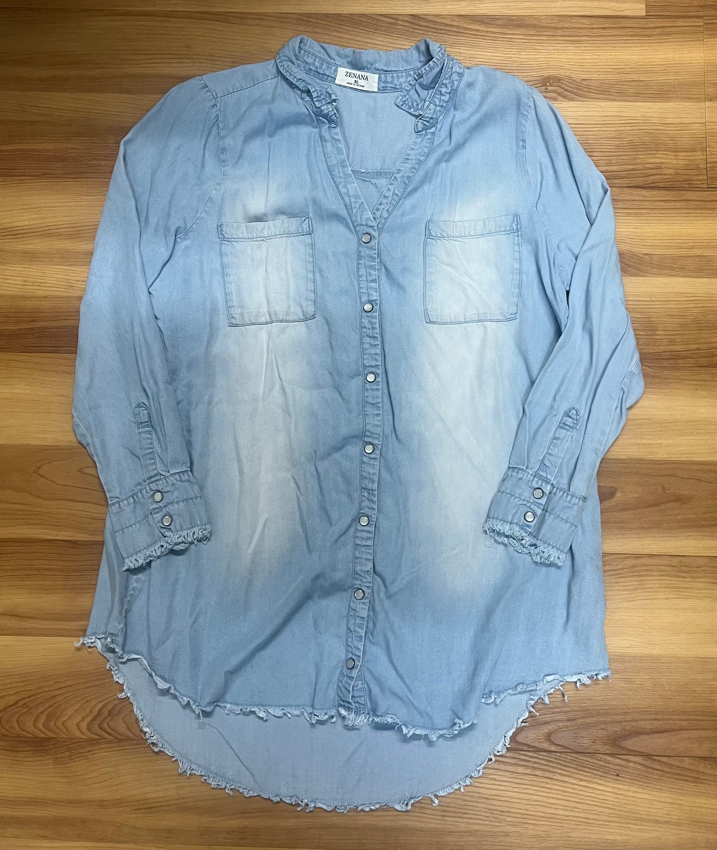 Zenana LS-Size XL-Denim