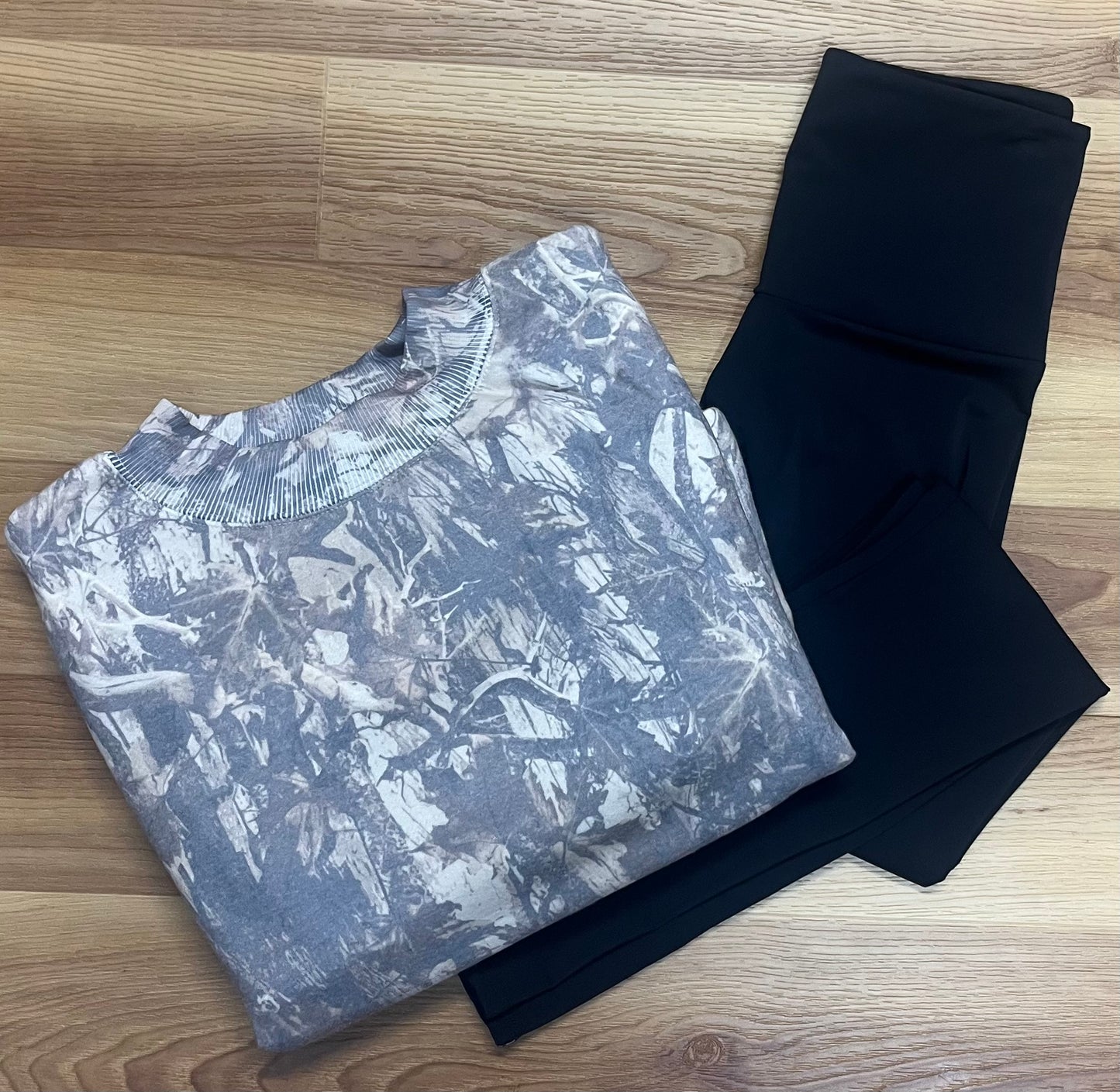 Camo Mock Neck Sweatshirt