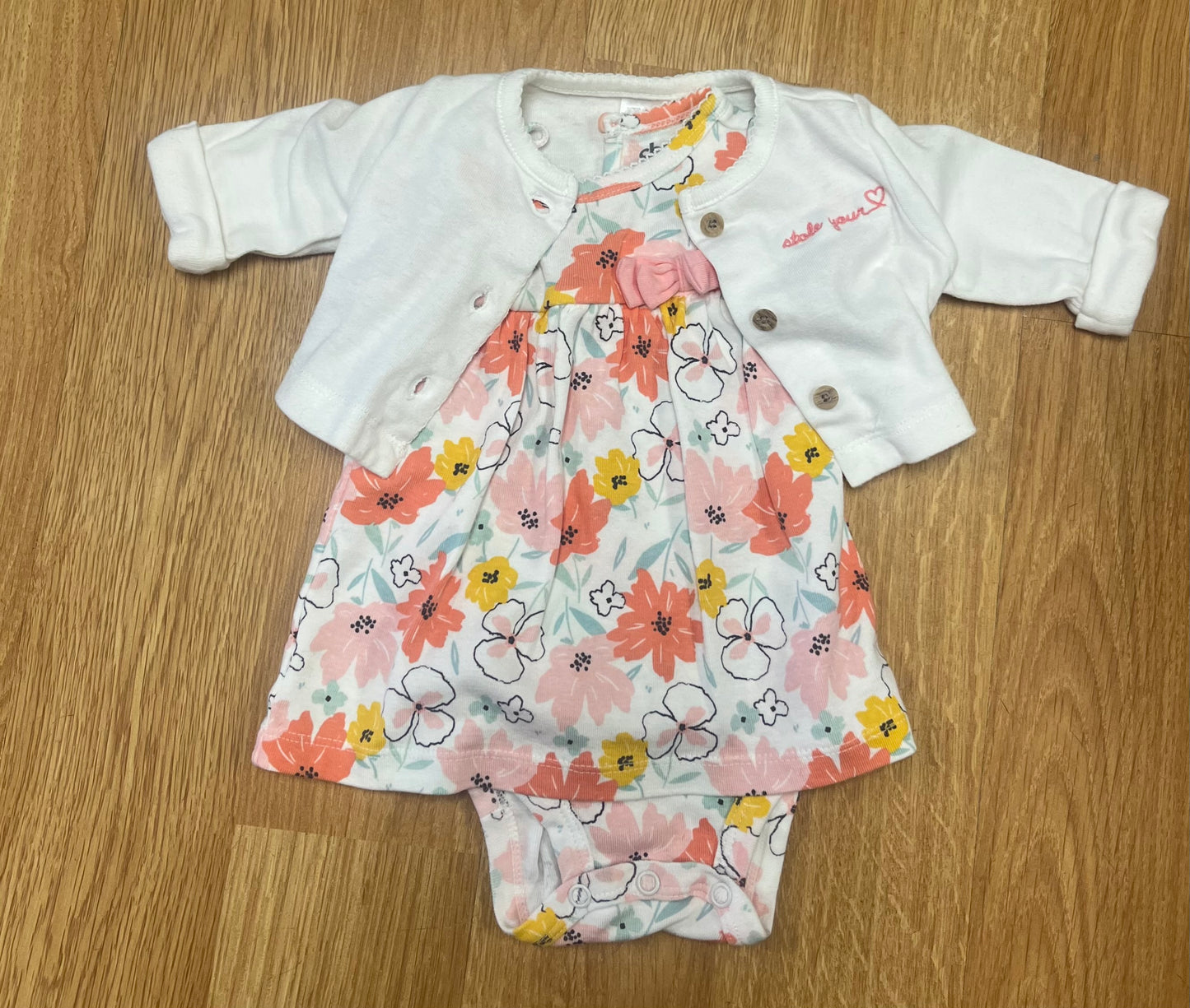 Kids Carters Dress-Size 3 month-White