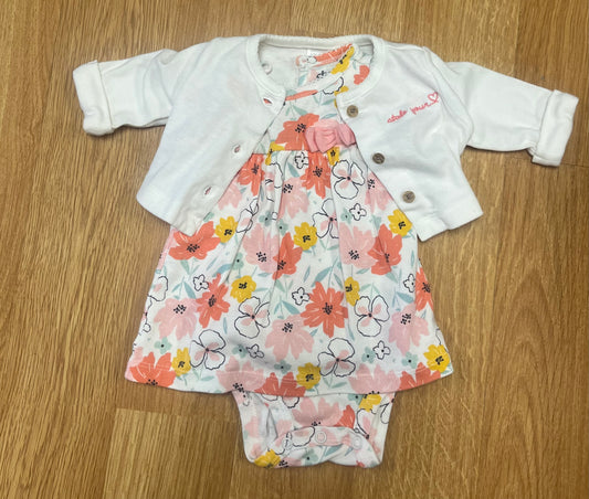 Kids Carters Dress-Size 3 month-White