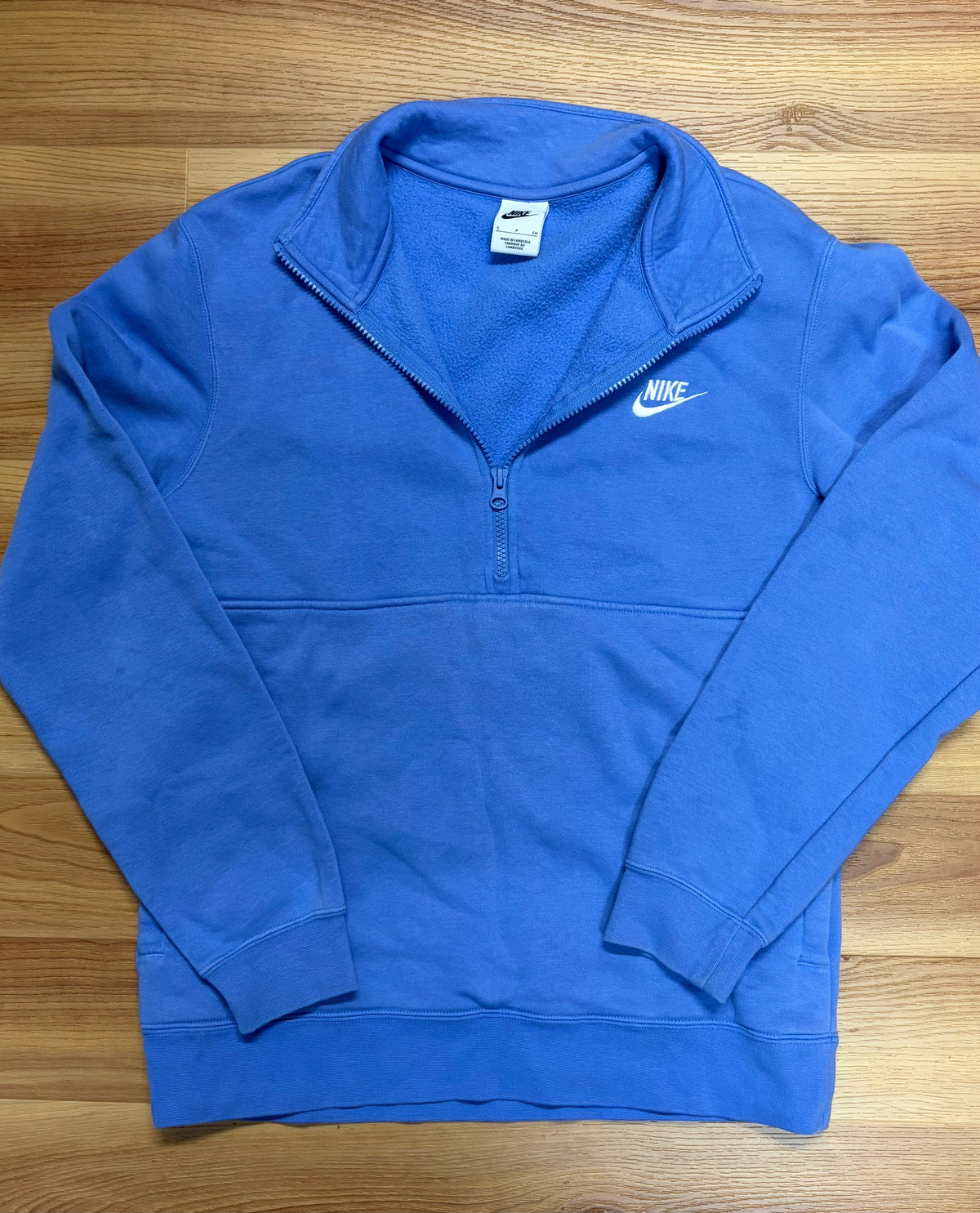 Nike Quarter Zip-Size Small-Blue