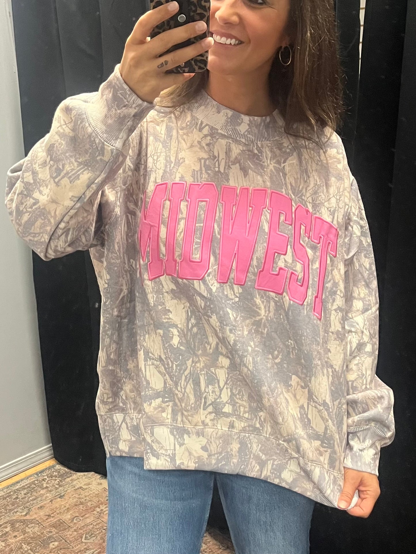Midwest Camo Mock Neck Sweatshirt