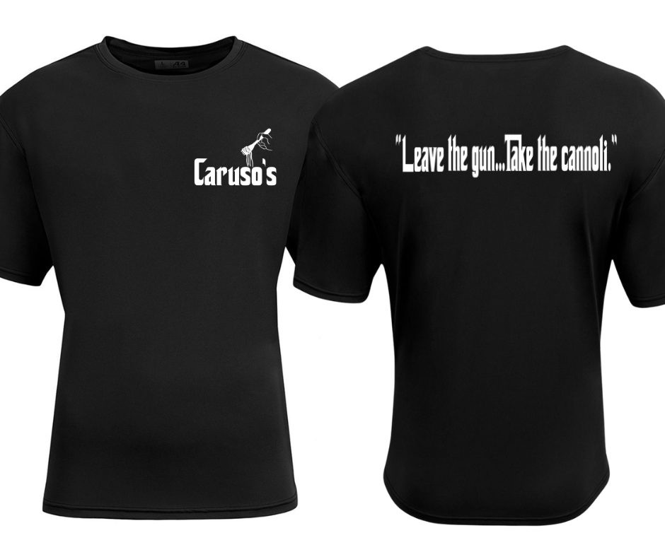Caruso's "Take the Gun" Rash Guard Short Sleeve-Black