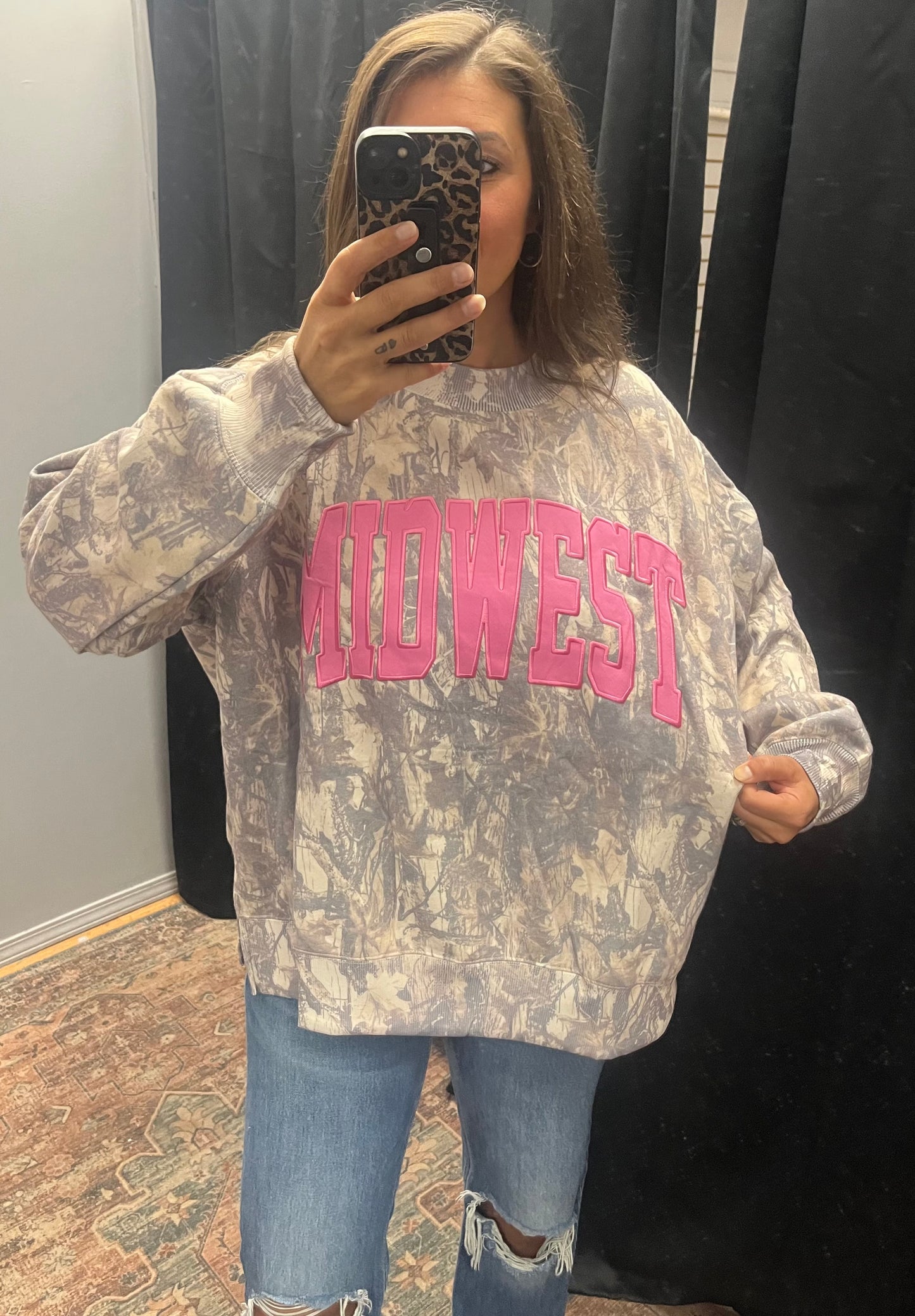 Midwest Camo Mock Neck Sweatshirt