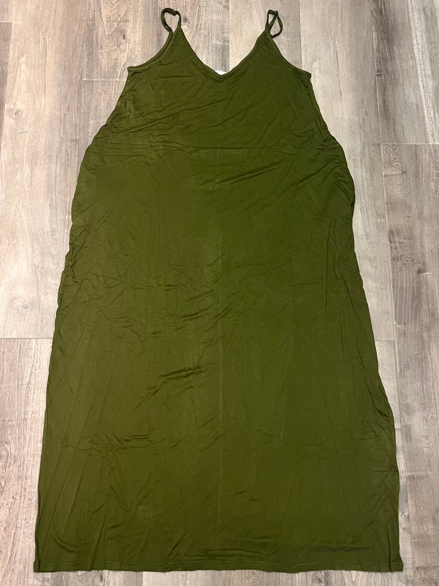Poetsky Maxi Dress-Size XL-olive-NEW