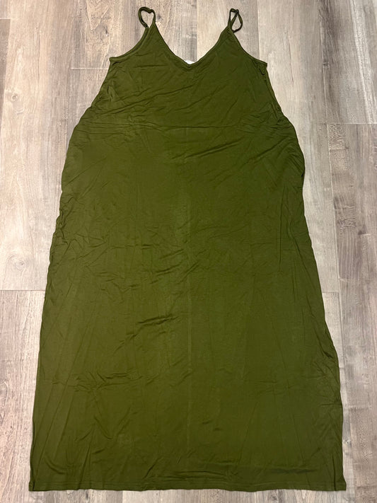 Poetsky Maxi Dress-Size XL-olive-NEW