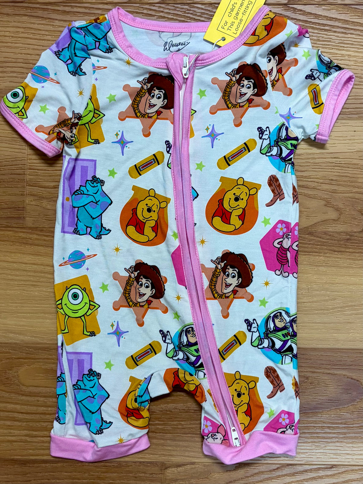 Characters Bamboo Shorts Pjs-Size 3/6 months-NEW