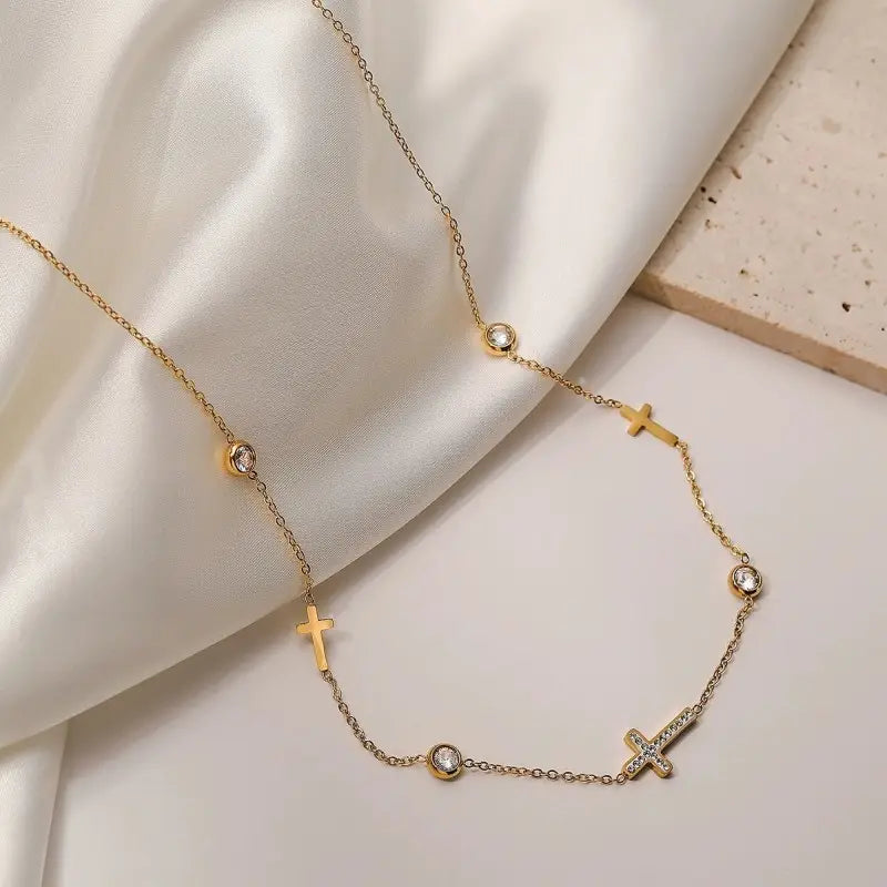18k Free Cross Necklace
