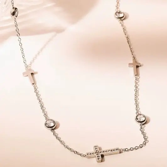 18k Free Cross Necklace