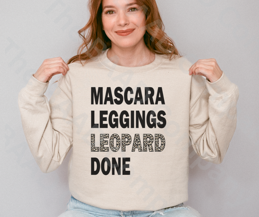 Leggings Leopard Done Graphic Crewneck