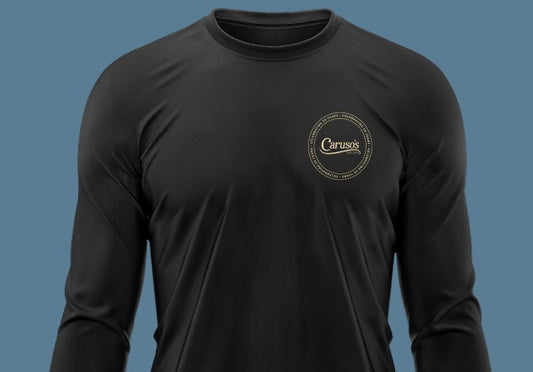 Caruso's 50th Anniversary Rash Guard Long Sleeve-Black Two Color Design