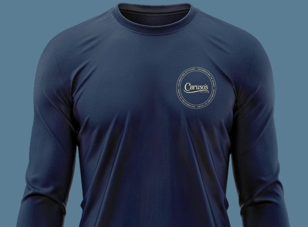 Caruso's 50th Anniversary Rash Guard Long Sleeve-Navy Two Color Design