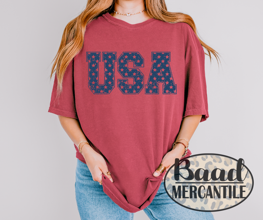 Blue Star USA Graphic T-shirt