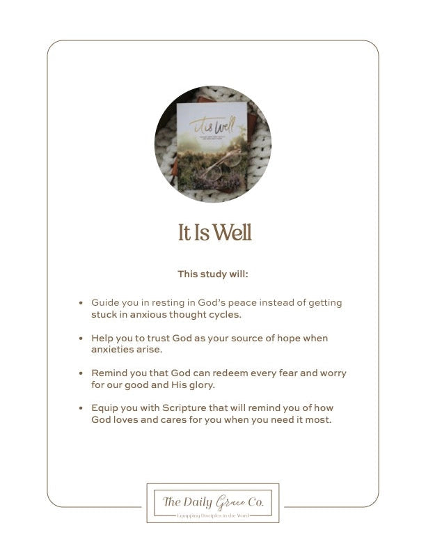 It Is Well Bible Study
