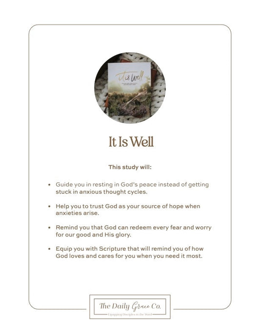 It Is Well Bible Study