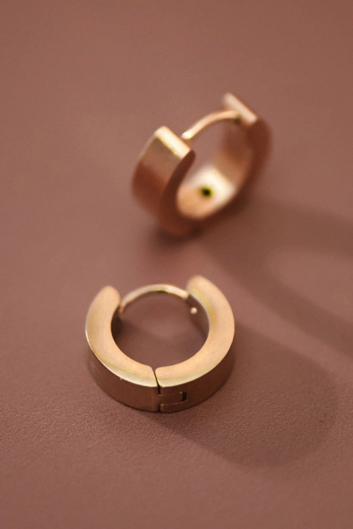 18K Gold Plated Waterproof Danity Hoop Earrings