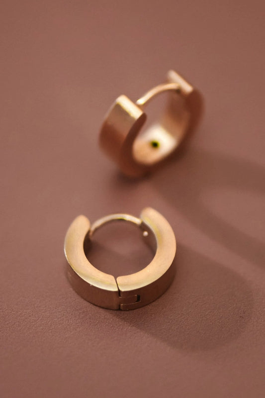 18K Gold Plated Waterproof Danity Hoop Earrings