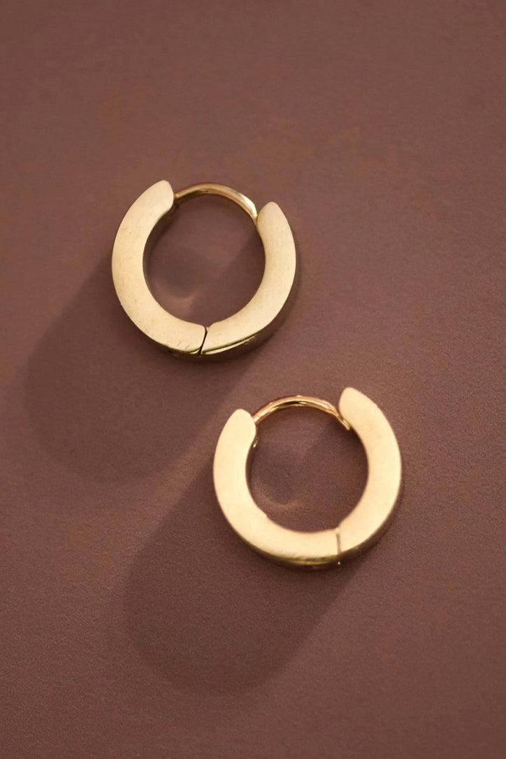 18K Gold Plated Waterproof Danity Hoop Earrings