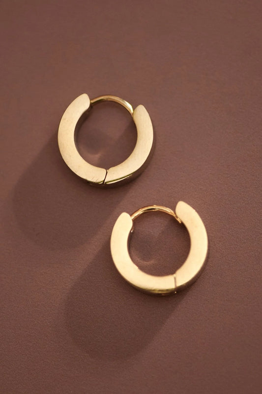 18K Gold Plated Waterproof Danity Hoop Earrings