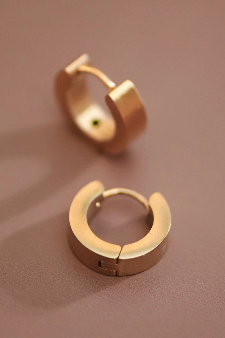 18K Gold Plated Waterproof Danity Hoop Earrings