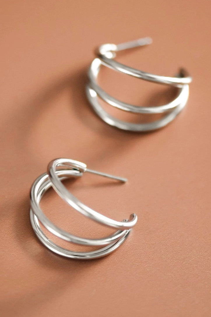 Tarnish-Resistant Waterproof Stainless Steel Hoop Earrings